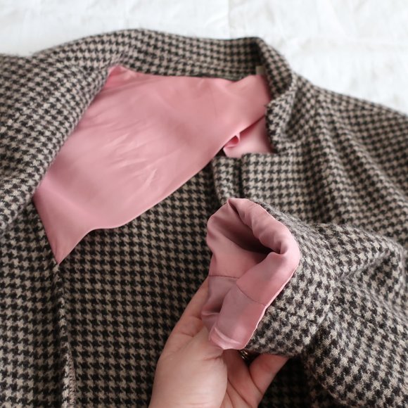 Eddie Bauer Houndstooth Wool Blazer Coat - Picture 6 of 7